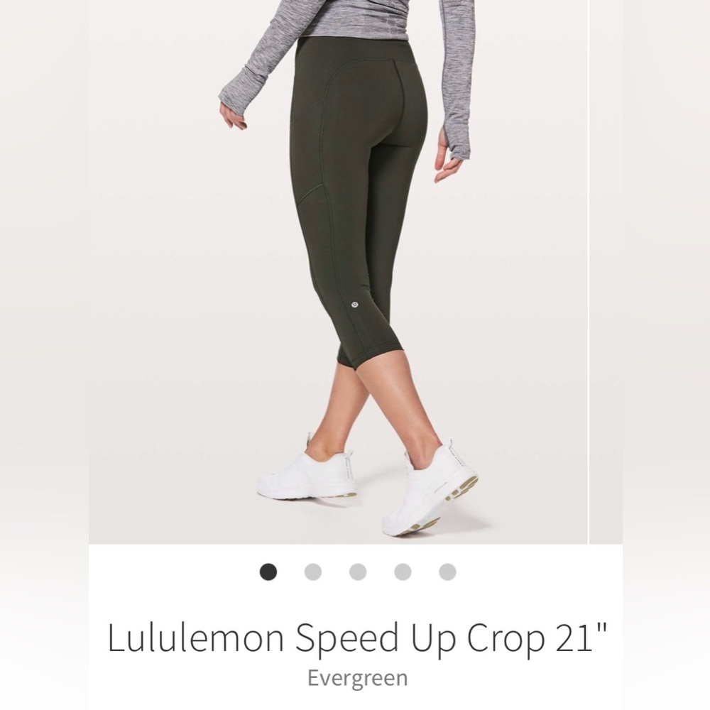 lululemon Green Speed Up Crop Leggings